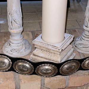 Ralph Lauren, vintage, bohemian concha, black and silver belt